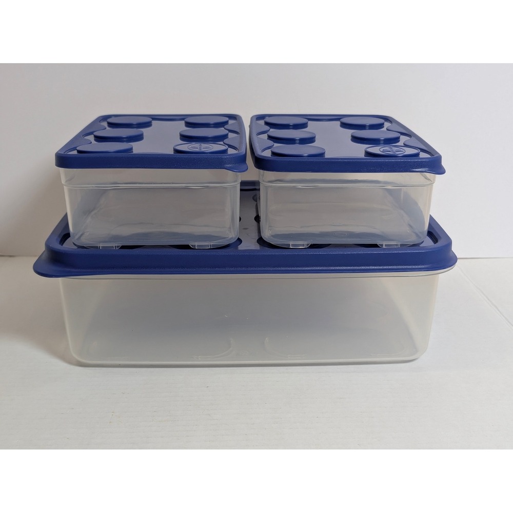 Arctic Zone Interlocking Food Storage Containers Blue 6 Piece Set IME137-TS